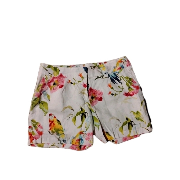 Tommy Bahama Tropical Parrot Floral Linen Shorts Women's Size 6 - Picture 2 of 4